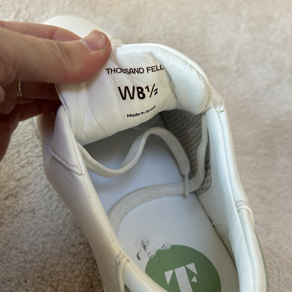 Thousand Fell Lace-up Women's‎ Size 8.5 White Green Sneakers EUC - Picture 6 of 6